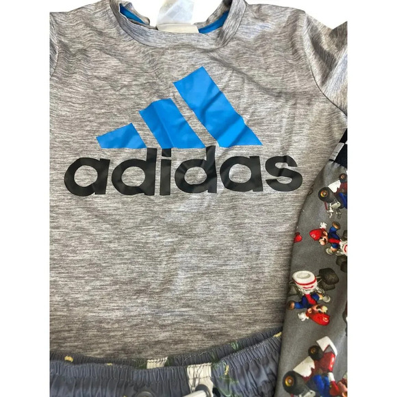 Adidas T-shirt, parrot swim trunks, Mario boxer shorts boys size 5/6 - Picture 2 of 4